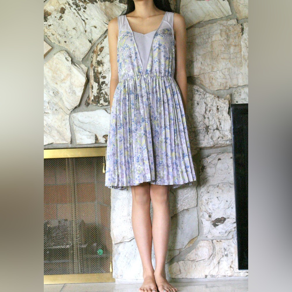 Lauren Conrad Pleated Floral Mini Dress